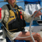 Woman sailing in style