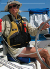 Woman sailing in style