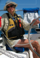 Woman sailing in style