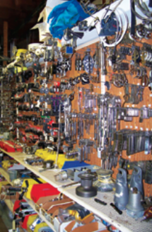 Rigging fittings and hardware, winches and anchor sentinels . . . it’s a candy store for sailors. Whatever you need (and a few things you don’t need) you’re likely to find in a consignment store such as Nautical Traders.