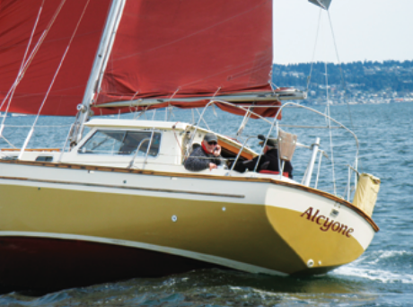 Its high freeboard and relatively narrow beam combine to make the Rawson 30 initially tender. That freeboard and the pilothouse help keep things dry in the cockpit.