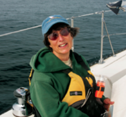 A woman on a boat
