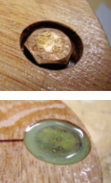 Picture of bolt epoxied in hole