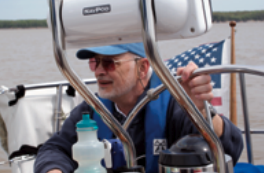 A man on a boat