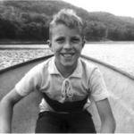 In this photo taken in 1965, Don’s son Tom, at age 10, takes his father for a row on the Delaware River in Don’s father’s rowboat.