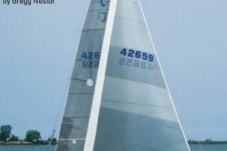 Tartans of the 1980s were popular among the racing crowd. The black sails on Finnair, tartan 28 hull number 104, suggest that her owner, John Ollila of Mentor, Ohio, likes to keep her competitive today.