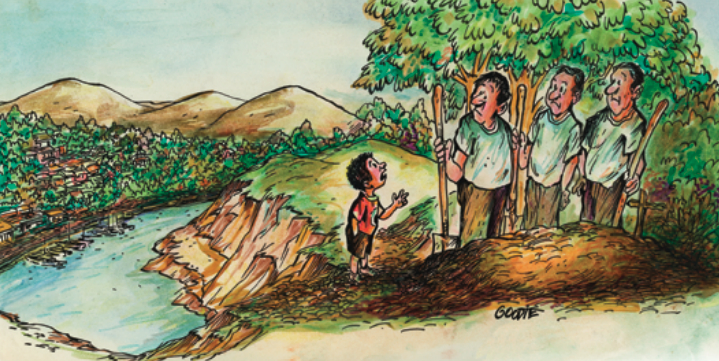 Illustration of Tom's final resting place