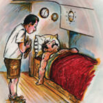 Illustration of Tom found in his bed