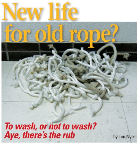 Curiosity about laundering's effects on halyards led to a pile of broken rope and a heap of data.
