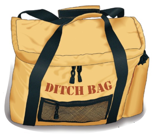 Illustration of a ditch bag