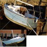 Nameless and rudderless, and perched precariously between boulders and two sea walls where a winter gale had dumped her, the C&C 25 seemed doomed. Men with chainsaws had already been summoned to cut her up.
