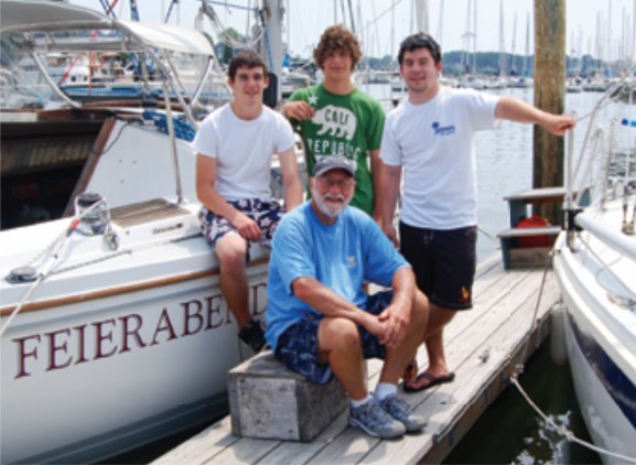 Christopher Lato, Jack Heiden, and Tony Lato join Pop Pop for an offi cial cruise photo.