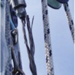 Leslie and Philip discovered this damage at the upper end of their forestay while anchored in a remote anchorage hundreds of miles from the nearest rigging supplier.