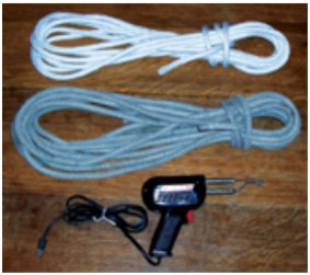 The starting point was new rope, old rope, and a hot knife.