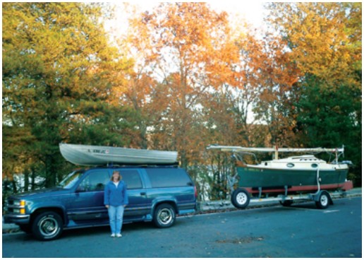 sailboat on trailer