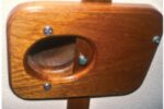 Don controls the air entering through his Dorades with sliding closures made of plywood and varnished to match the cabin trim.