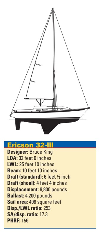 Ericson 32-III boat spec chart