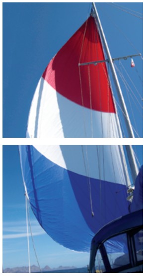 When set, Carl’s G-0 makes a colorful addition to the sail plan at the same time as it adds zest to the sailing.