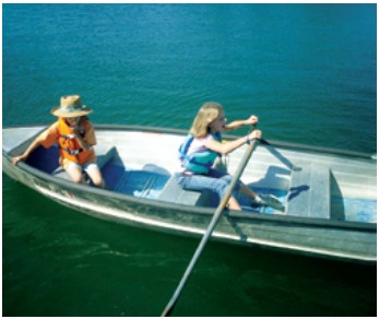Eleven-year-old Emily takes Joy on a voyage of exploration in the 12-foot skiff.