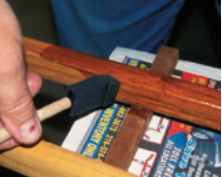 Gregg applied each of the six coats with a high-quality foam brush.