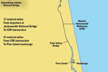 When Jill and Rudy Sechez made the trip from Jacksonville to Pine Island, they used the current tables to determine the departure time that would give them a favorable current all the way.