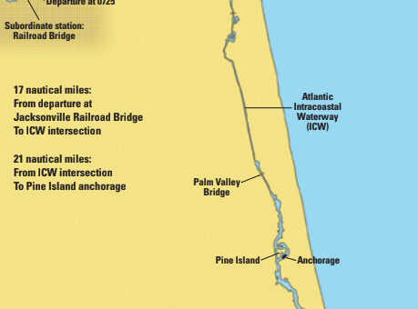 When Jill and Rudy Sechez made the trip from Jacksonville to Pine Island, they used the current tables to determine the departure time that would give them a favorable current all the way.