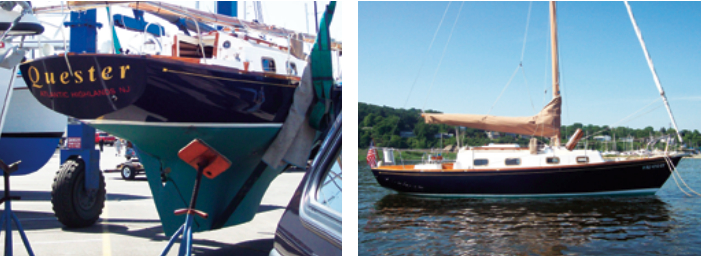 It had been a long journey, or quest, but eventually, the work was done. At about the same time, Quester rose to the top of the waiting list for a mooring in New Jersey’s Sandy Hook Bay, where she looks very much at home in her proper surroundings.