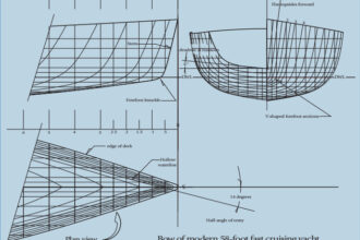 Bow of modern 58-foot fast cruising yacht