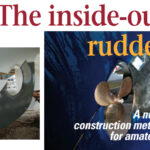 Corrosion concerns led Randy to fit the stainless-steel structural web onto the outside of his new rudder.