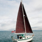 Karen Sullivan sailing Minstrel