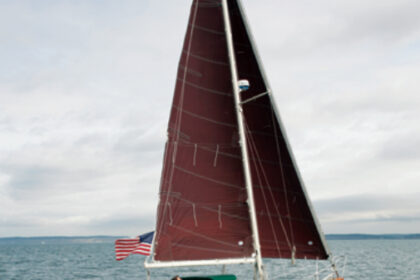 Karen Sullivan sailing Minstrel