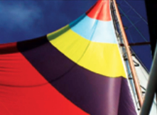 The Mainster has lines in its luff, leech, and foot with which to make the sail full or flat. Luff sag is not a problem when sailing off the wind.