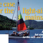 When the mainsail won’t set quietly, Ed and Ellen Zacko set the Mainster on their Nor’Sea 27, Entre’acte.