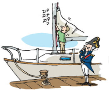 Illustration of a model skipper