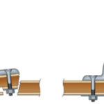 Inadequate backing under highly loaded hardware can lead to failure of the deck laminate, at left. Substantial backing plates prevent this by distributing the loads, at right.