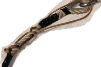 A length of nylon line plays “safety” when Henry tests a new eye-splice.