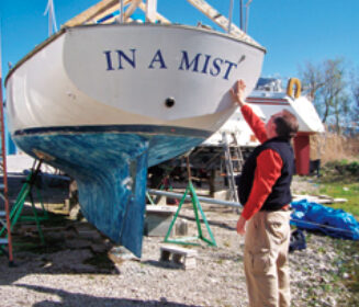 Picture of a man with a boat