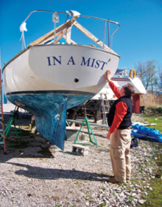 Picture of a man with a boat