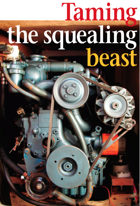 In its original configuration, the drive belt on Philip’s engine complained noisily because it couldn’t deliver the oomph needed to turn the high-powered alternator.