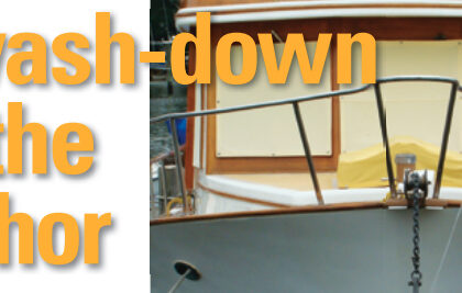 When Chuck and his wife, Susan, moved aboard a trawler after years on a sailboat, muddy anchors followed them. A saltwater deck-wash system was the answer.