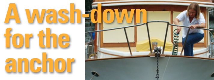 When Chuck and his wife, Susan, moved aboard a trawler after years on a sailboat, muddy anchors followed them. A saltwater deck-wash system was the answer.