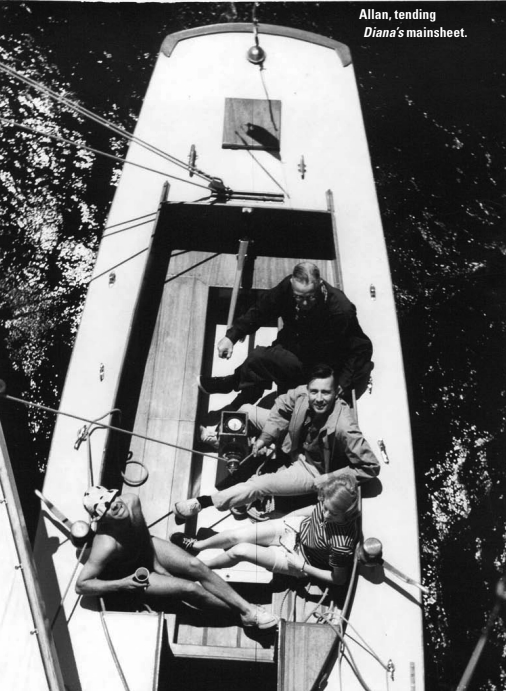 Allan, tending Diana’s mainsheet.