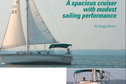 The relatively small rig is easy to handle, especially with the headsail set on a roller furler. Mistico, Oklahoman Skip Hanson’s Allmand 31, is featured in photos throughout this article.
