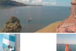 Ariadne, far left, off Portobelo, a heavily fortified outpost of the 16th century Spanish colonial empire. Jack on Ariadne in California in the early 1990s, far left. Beth, in Cuna mode, goes native in the San Blas islands, at right.