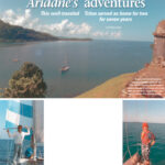 Ariadne, far left, off Portobelo, a heavily fortified outpost of the 16th century Spanish colonial empire. Jack on Ariadne in California in the early 1990s, far left. Beth, in Cuna mode, goes native in the San Blas islands, at right.