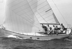 A number of early fiberglass boats were built in Europe for U.S. distributors, including the 33-foot Medalist.
