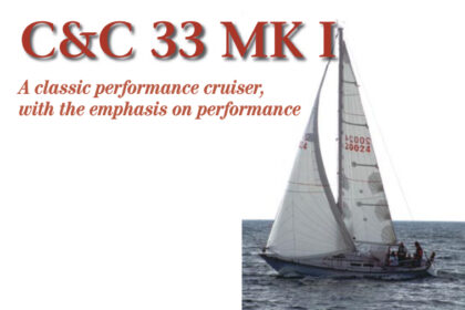 The squall has passed. The Wednesday night race start was delayed 30 minutes. Night Train, a 1975 C&C 33 MK I, owned by Dennis and Rose Kunc, is showing the C&C emphasis on “racer” in this racer/cruiser.