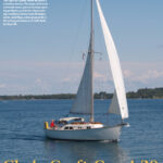 The Capri 30’s gentle sheerline gives it a timeless beauty. The large cowl vents on Dorade boxes, plus fairly large opening portlights, provide for above-average ventilation below. Lake Michigan sailor, Jack Klang, takes great pride in the sailing performance of Hells Bells, his Capri 30.