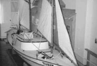 Capt. John Voss’ famous dugout canoe, Tilikum, now more than 150 years old, is still in a fine state of preservation at the Maritime Museum of British Columbia in Victoria on Vancouver Island.