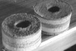 These bushing cores brought relief. The wood in the bore of the holes had been worked by repetitive forces but was not wet or damaged.